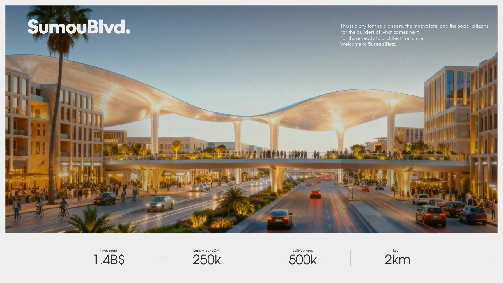 تصور معماري لمشروع SUMOU Boulevard